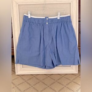 Zara Trafulco Blue pin striped oversized boxer shorts M